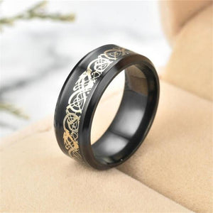 Irish Dragon Titanium Carbide Ring 8mm  Wedding Bands Couple