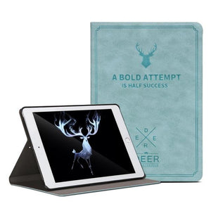 For ipad Mini Case, GOLP Retro Deer Pattern PU Leather for ipad Mini 1 2 3 Coque Cover Smart Stand for ipad mini 2