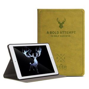 For ipad Mini Case, GOLP Retro Deer Pattern PU Leather for ipad Mini 1 2 3 Coque Cover Smart Stand for ipad mini 2