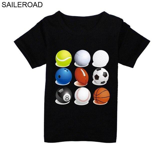 Ball Sports Wear Baby Boys T Shirt Pure Cotton Toddler Kids Girls Shorts T-Shirts