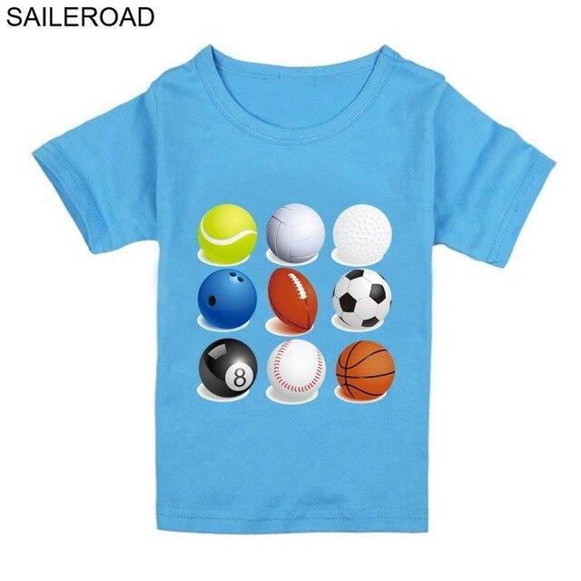 Ball Sports Wear Baby Boys T Shirt Pure Cotton Toddler Kids Girls Shorts T-Shirts