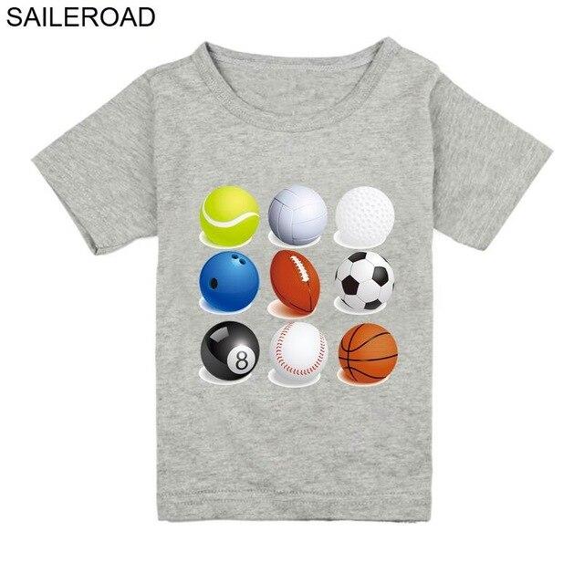 Ball Sports Wear Baby Boys T Shirt Pure Cotton Toddler Kids Girls Shorts T-Shirts