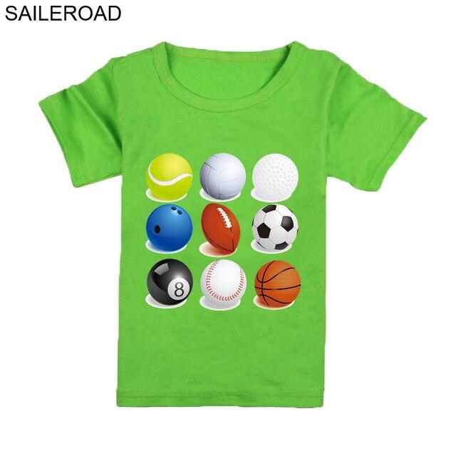 Ball Sports Wear Baby Boys T Shirt Pure Cotton Toddler Kids Girls Shorts T-Shirts