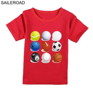 Ball Sports Wear Baby Boys T Shirt Pure Cotton Toddler Kids Girls Shorts T-Shirts