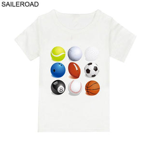 Ball Sports Wear Baby Boys T Shirt Pure Cotton Toddler Kids Girls Shorts T-Shirts