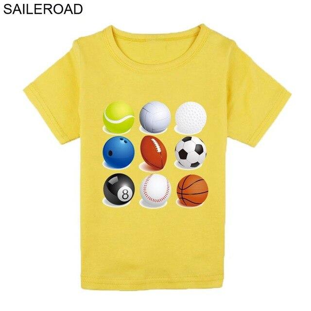 Ball Sports Wear Baby Boys T Shirt Pure Cotton Toddler Kids Girls Shorts T-Shirts