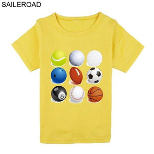 Ball Sports Wear Baby Boys T Shirt Pure Cotton Toddler Kids Girls Shorts T-Shirts