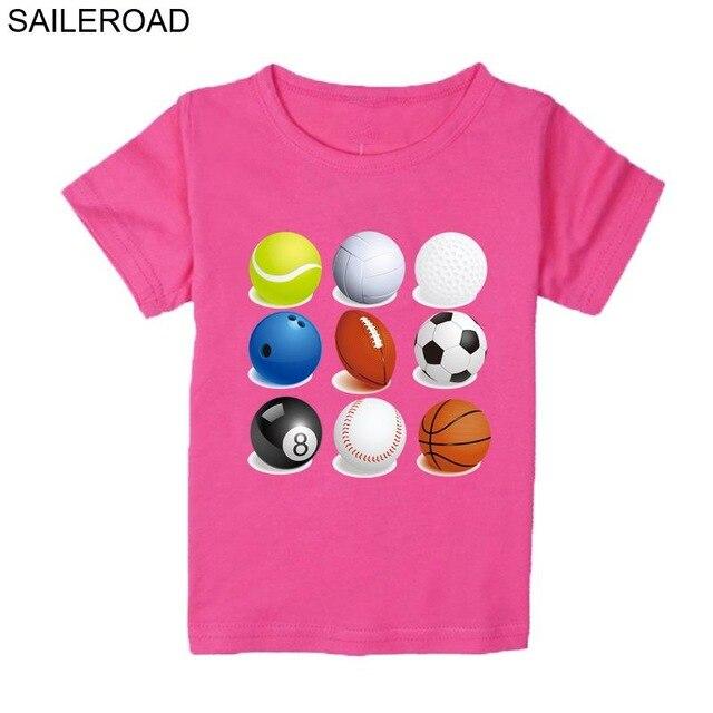 Ball Sports Wear Baby Boys T Shirt Pure Cotton Toddler Kids Girls Shorts T-Shirts