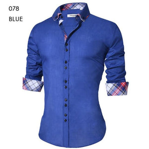 Men's Casual Shirt Slim Fit Men's Casual Button Down Shirt Long Sleeve