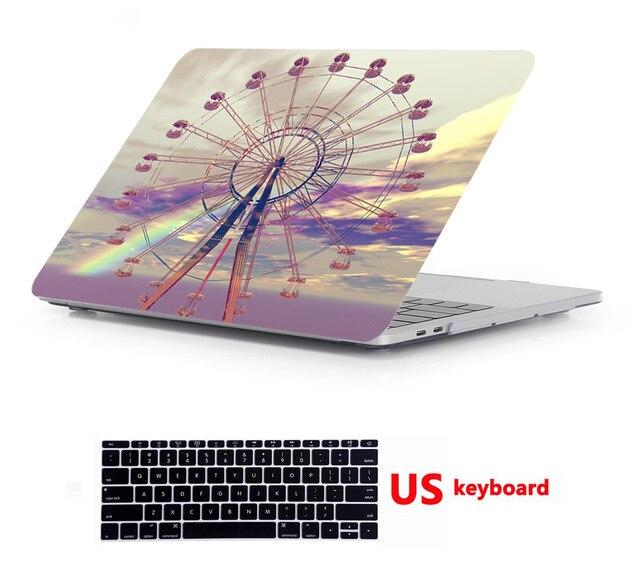 Laptop Creative pattern Hard Case Shell Cover For Macbook New Pro 13 15"  Touch bar For Mac Book Air 11 Pro Retina 12 13 15 inch