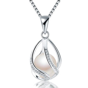 Cauuev genuine 100% Natural freshwater  Pearl Jewelry Hot Selling 925 Sterling Silver Pendant