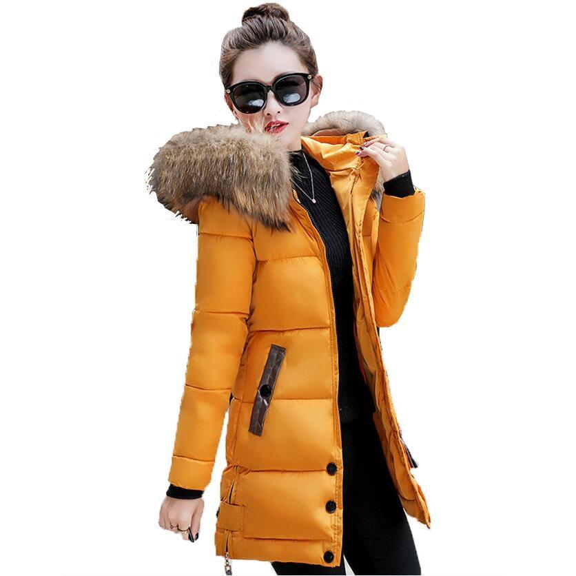 Winter Jacket Women Big Fur Hooded Parka Long Coats Cotton Padded Ladies Winter Coat Women Warm Thicken Jaqueta Feminina Inverno