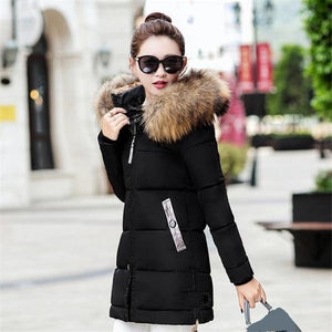 Winter Jacket Women Big Fur Hooded Parka Long Coats Cotton Padded Ladies Winter Coat Women Warm Thicken Jaqueta Feminina Inverno