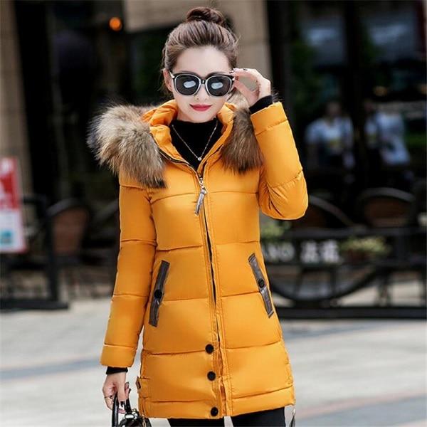 Winter Jacket Women Big Fur Hooded Parka Long Coats Cotton Padded Ladies Winter Coat Women Warm Thicken Jaqueta Feminina Inverno