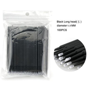 100Pcs/bag Disposable MicroBrush Eyelashes Extension  Individual Lash Removing Swab