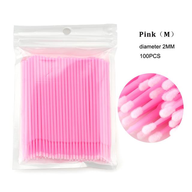 100Pcs/bag Disposable MicroBrush Eyelashes Extension  Individual Lash Removing Swab