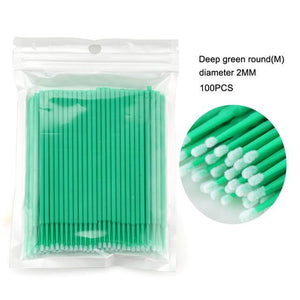 100Pcs/bag Disposable MicroBrush Eyelashes Extension  Individual Lash Removing Swab