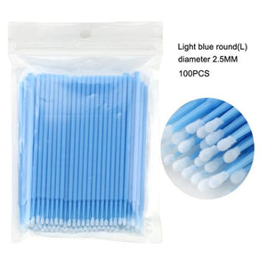 100Pcs/bag Disposable MicroBrush Eyelashes Extension  Individual Lash Removing Swab