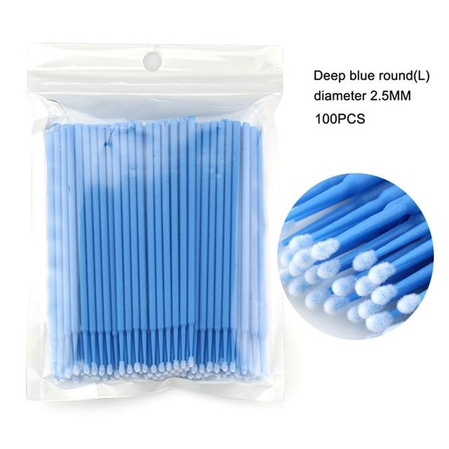 100Pcs/bag Disposable MicroBrush Eyelashes Extension  Individual Lash Removing Swab