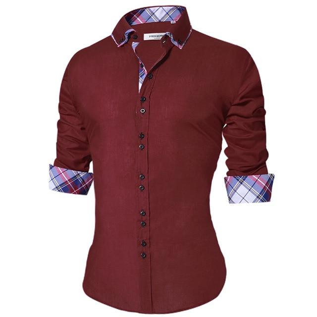 Men's Casual Shirt Slim Fit Men's Casual Button Down Shirt Long Sleeve