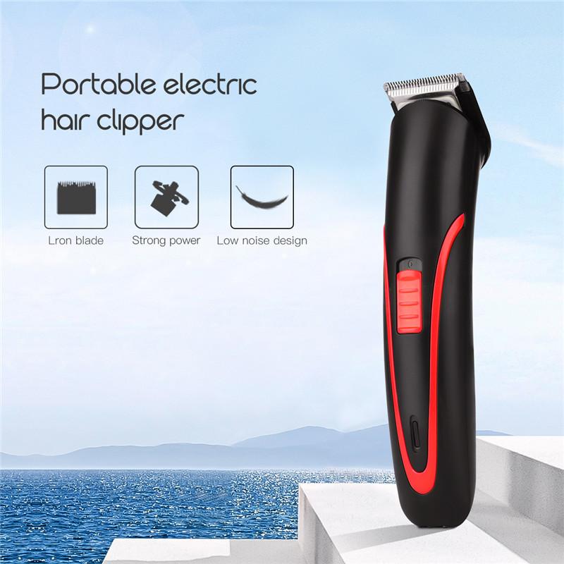 Portable Rechargeable Hair Clipper Electric Cordless Mini Hair Trimmer