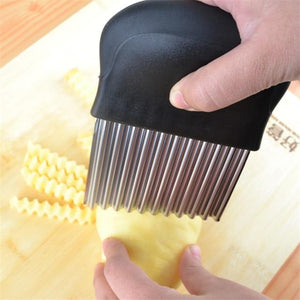 French Fries Cutter Stainless Steel Serrated Blade Easy Slicing