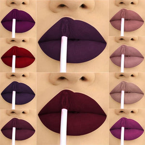 24 Color Liquid Matte Makeup Waterproof Red Lip Long Lasting Gloss Lipstick