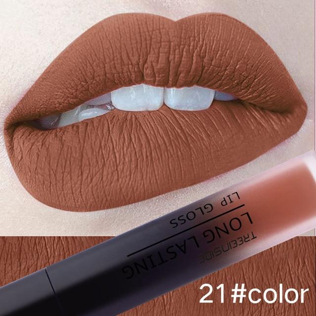 24 Color Liquid Matte Makeup Waterproof Red Lip Long Lasting Gloss Lipstick