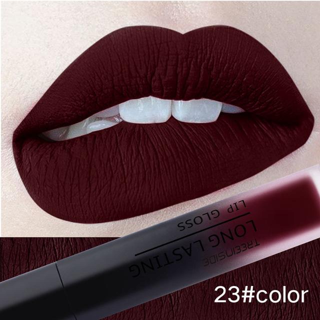 24 Color Liquid Matte Makeup Waterproof Red Lip Long Lasting Gloss Lipstick