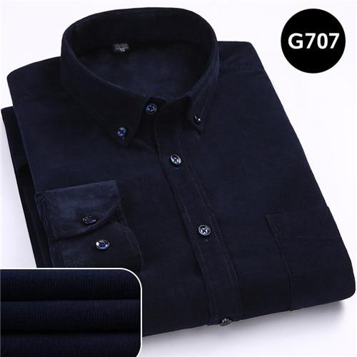 6xl Autumn/winter Long sleeved button collar smart casual shirts for men comfortable