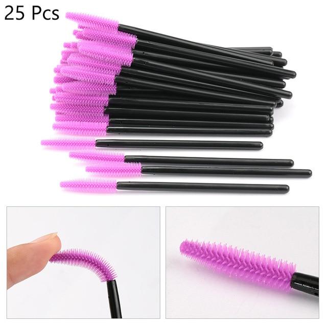 Disposable Silicone Gel Eyelash Brush Comb Mascara Wands Tool