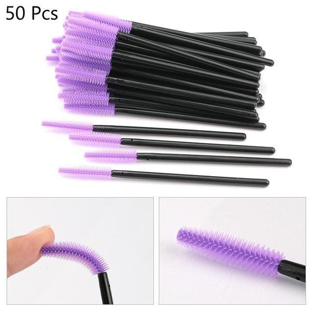 Disposable Silicone Gel Eyelash Brush Comb Mascara Wands Tool