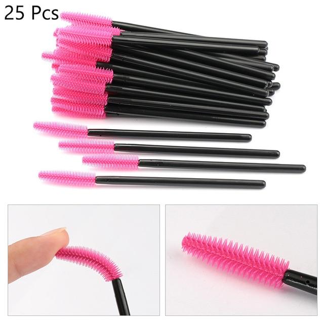 Disposable Silicone Gel Eyelash Brush Comb Mascara Wands Tool