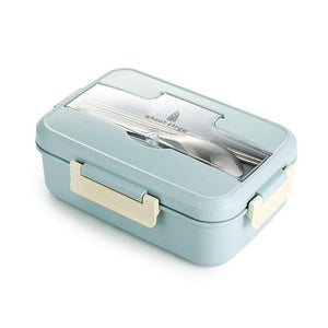 TUUTH Microwave Lunch Box Wheat Straw Dinnerware Food Storage Container Children Kids School Office Portable Bento Box