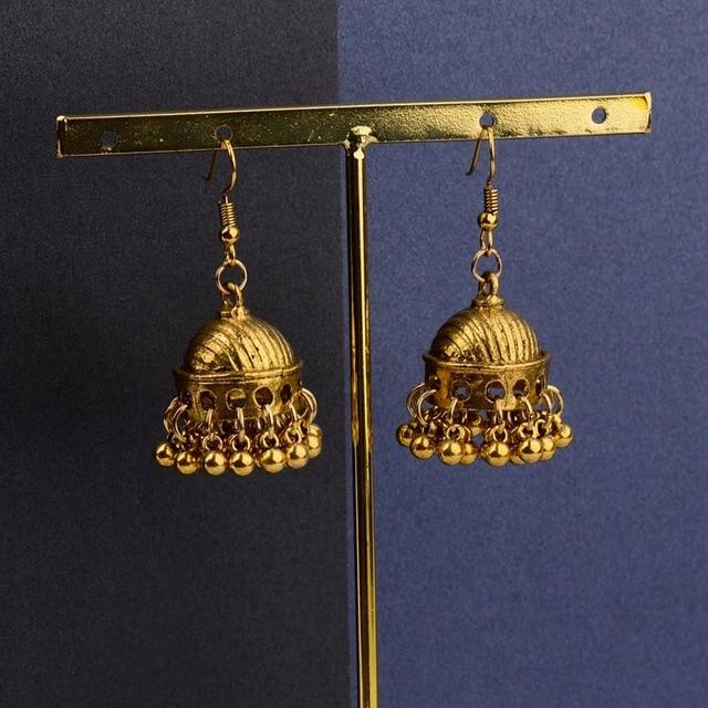 TopHanqi Retro Ethnic India Jhumka Jhumki Earrings