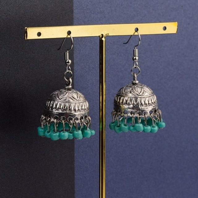 TopHanqi Retro Ethnic India Jhumka Jhumki Earrings