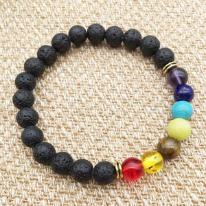 8mm Beads 7 Chakra Healing Balance Bracelet for Men Women Reiki Prayer