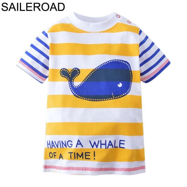 SAILEROAD 2-7 Year Shark Bite Fish Baby Newborn Boys Topwear