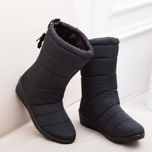 New Women Boots Female Down Winter Boots Waterproof Warm Ankle Snow Boots