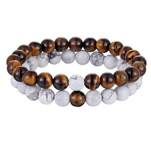 7 Style Couples Distance Bracelet Natural Stone Yoga Beaded Bracelet