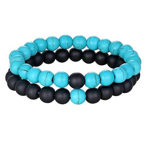 7 Style Couples Distance Bracelet Natural Stone Yoga Beaded Bracelet