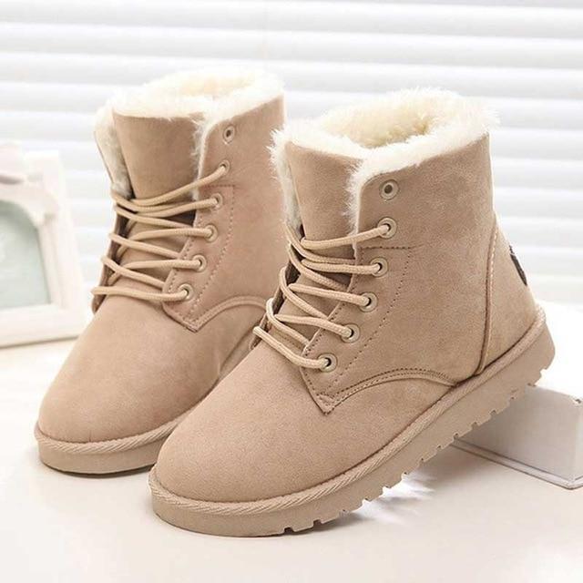 Women Boots Winter Warm Snow Boots Women Faux Suede Ankle Boots For Female