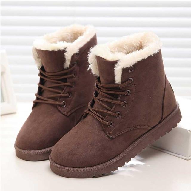 Women Boots Winter Warm Snow Boots Women Faux Suede Ankle Boots For Female