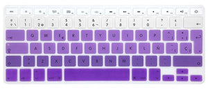 HRH UK/EU ESP Slim Spanish Gradient Rainbow Silicone Keyboard Cover Keypad Skin Protector For Mac book Air Pro Retina 13 15 17