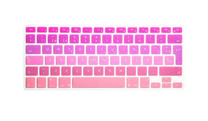 HRH UK/EU ESP Slim Spanish Gradient Rainbow Silicone Keyboard Cover Keypad Skin Protector For Mac book Air Pro Retina 13 15 17