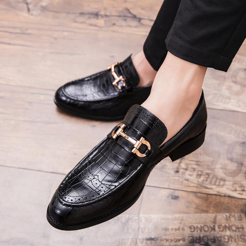 Formal Business Brogue Shoes Luxury Men's Crocodile Shoes