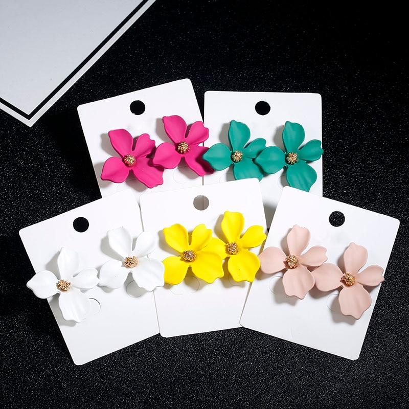 Korean Style Cute Flower Stud Earrings For Women