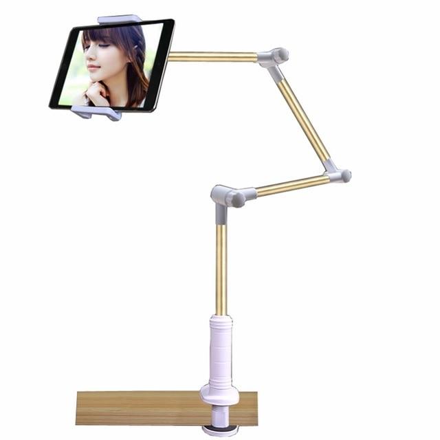 Folding Long Arm Tablet Phone Stand Holder For Ipad Samsung Kindle 4-14 Inch 360 Rotation Strong Lazy Bed Tablet Mount Bracket