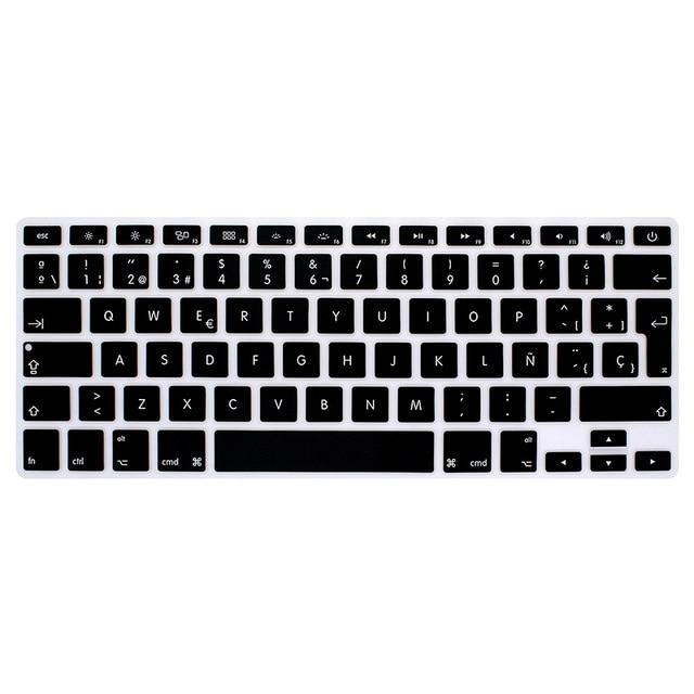 HRH Silicone Waterproof Silicone Keyboard Covers Skins Protector For Macbook Air Pro 13 15 17  for Mac book Spanish EU Version