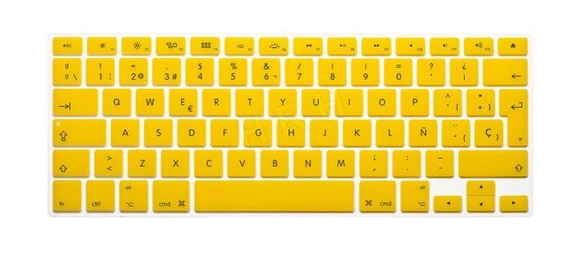 HRH Silicone Waterproof Silicone Keyboard Covers Skins Protector For Macbook Air Pro 13 15 17  for Mac book Spanish EU Version